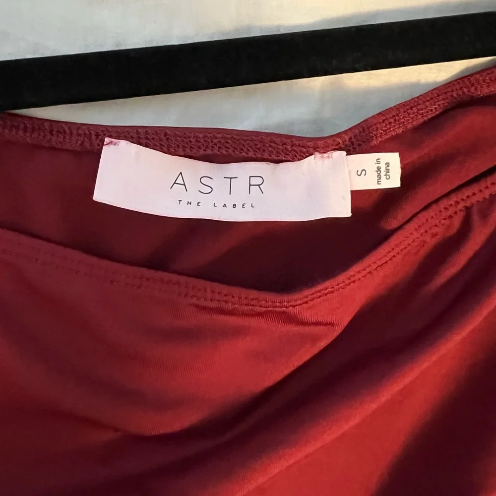 Astr Burgundy One Shoulder Dress from Revolve - Picture 4 of 5